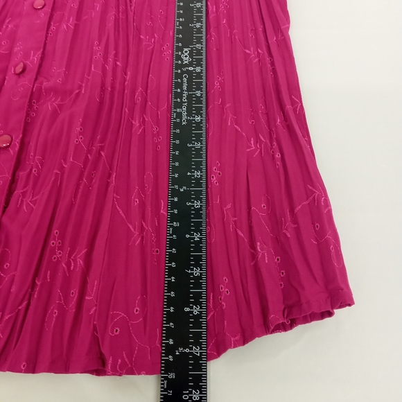 1X East 5th button down blouse top fuschia pink - Picture 9 of 9